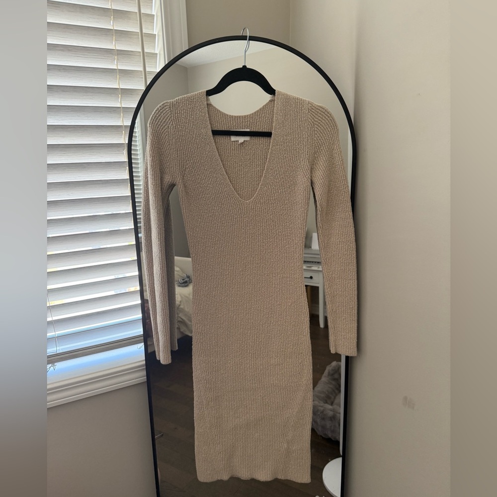 WILFRED beige knit dress